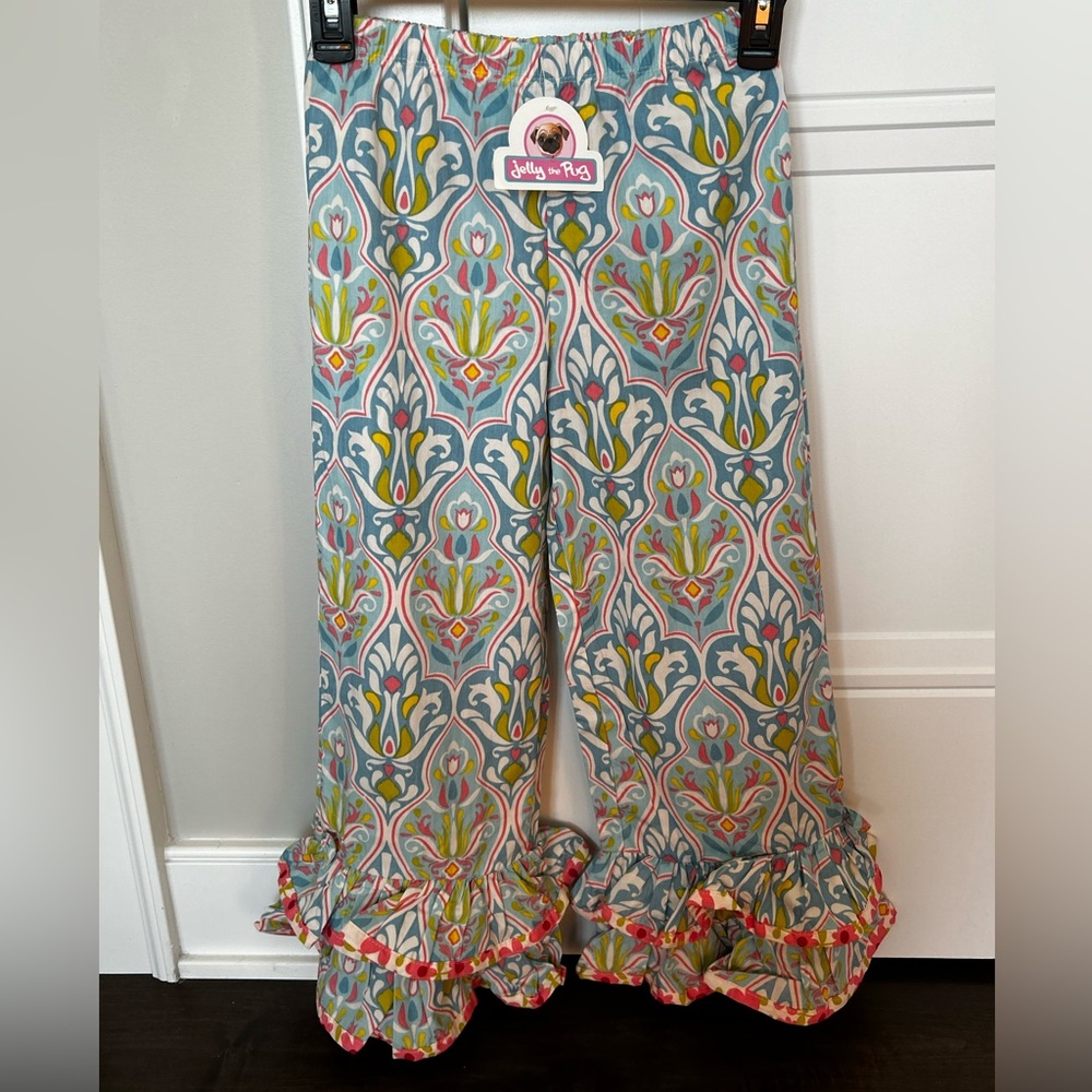 New girls Jelly The Pug pants with ruffles size 10